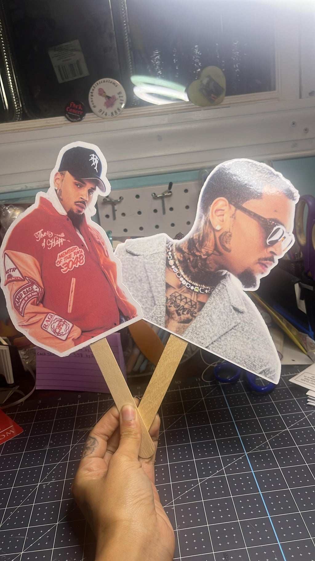 Chris brown custom  photo prop
