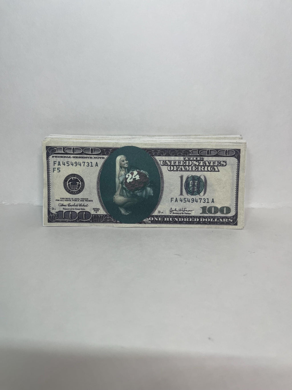 Play Money 100 Bill custom photo money prints
