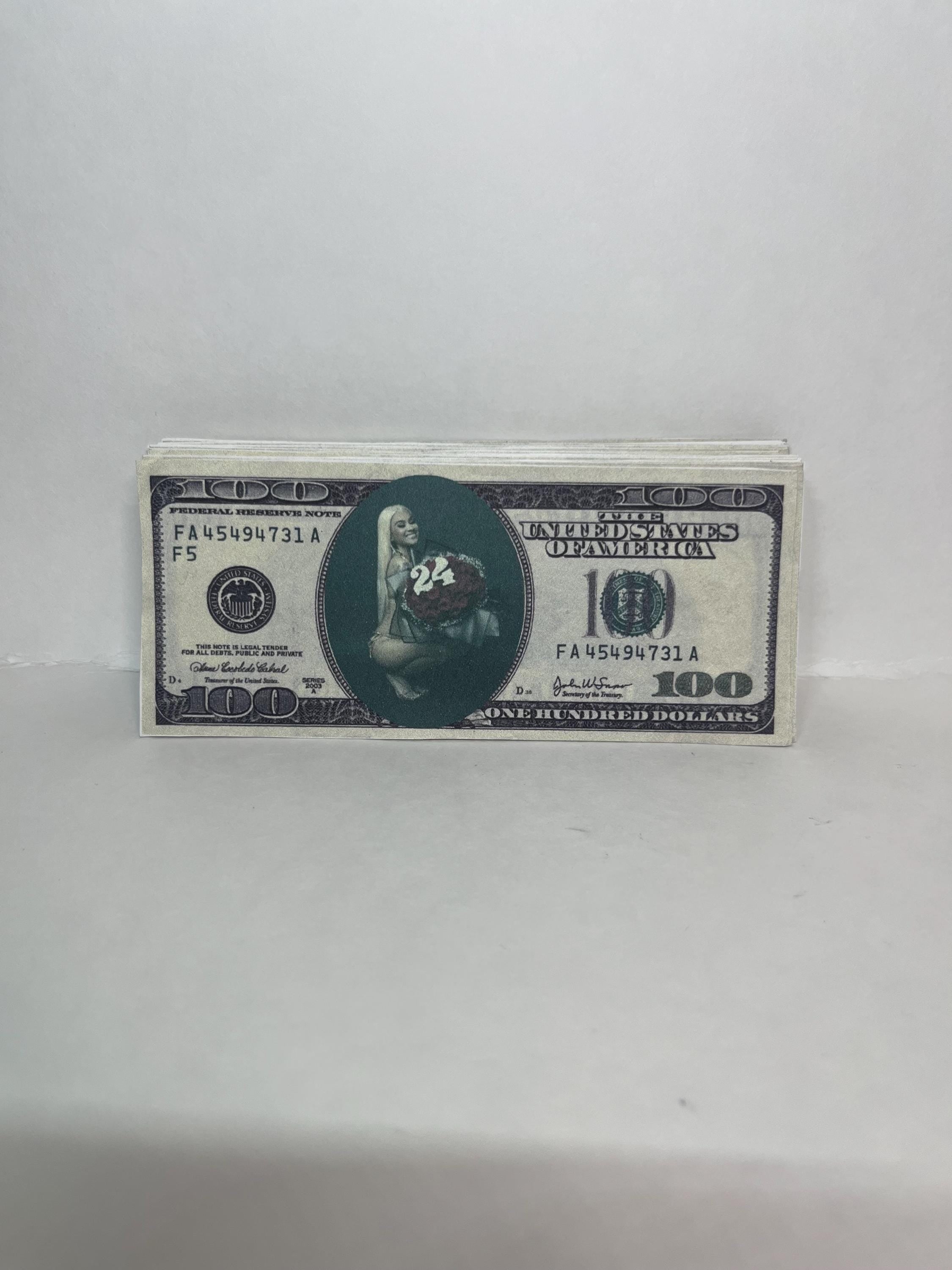 Play Money 100 Bill custom photo money prints