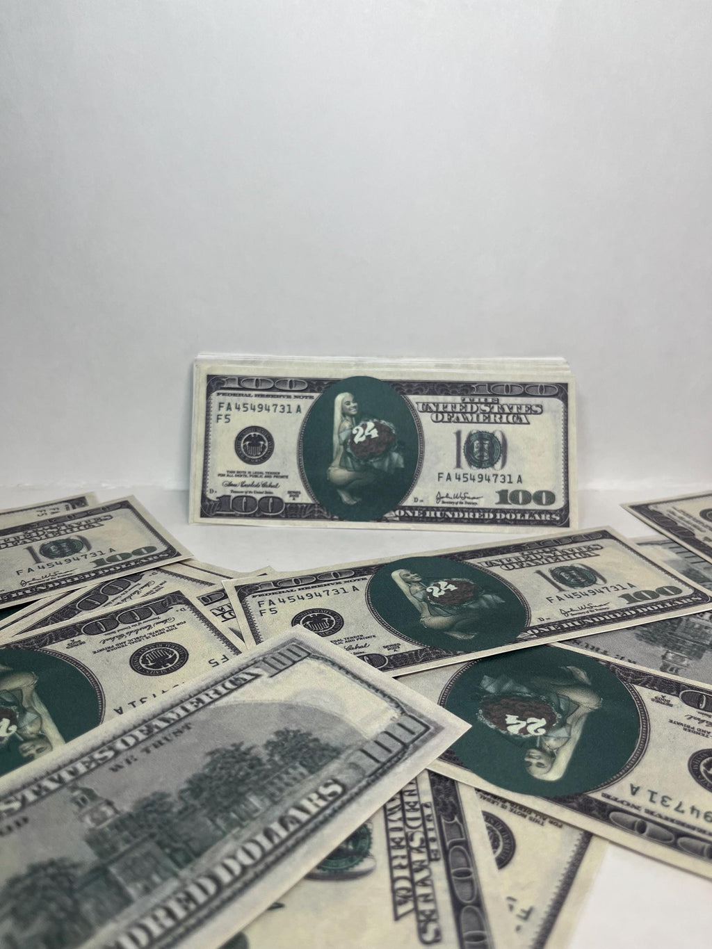 Play Money 100 Bill custom photo money prints