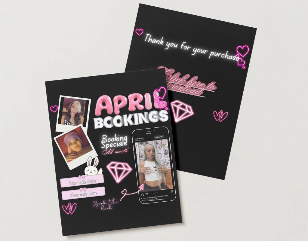 Editable April sale booking flyer April bookings open post