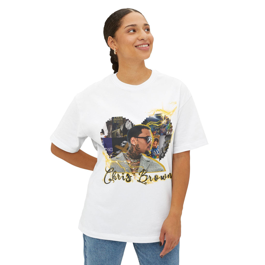 Chris Brown Breezy Unisex Tee, Oversized Box Tee, Music Fan Shirt, Hip Hop Graphic Tee, Rapper T-Shirt