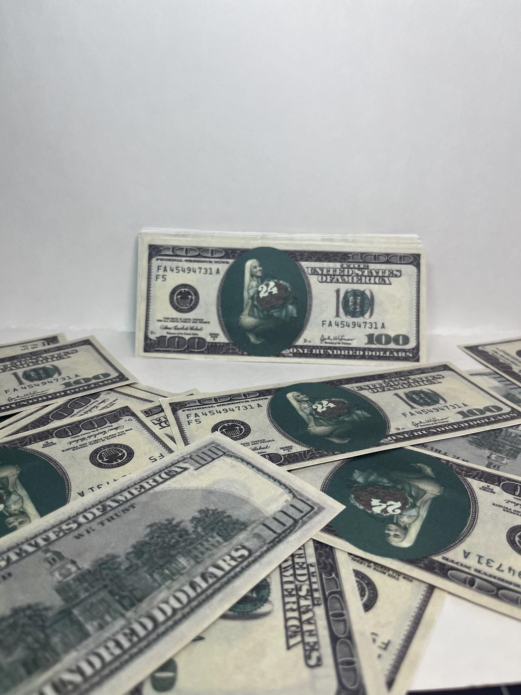 Play Money 100 Bill custom photo money prints