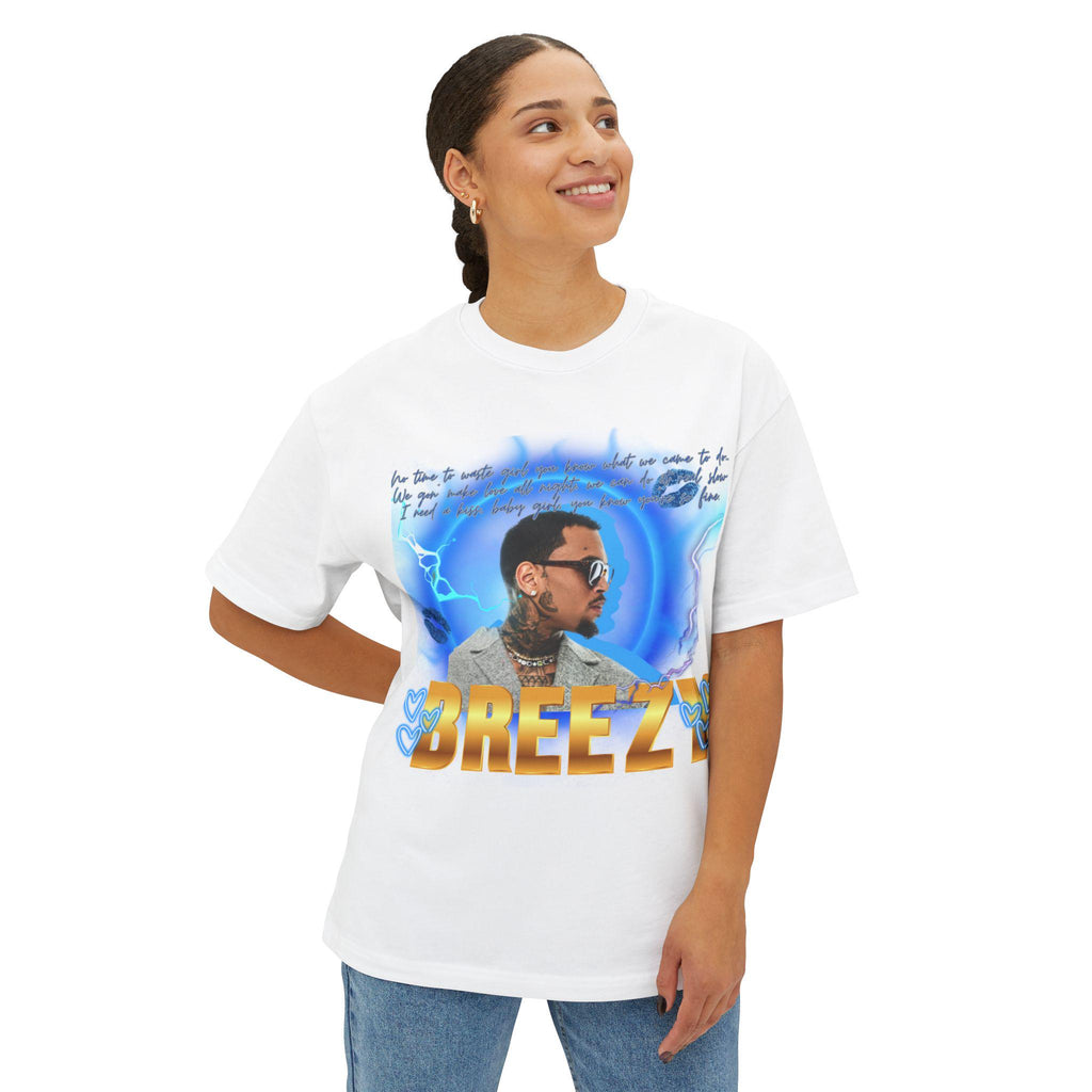 Chris Breezy Unisex Tee, Oversized Box Tee, Music Fan Shirt, Hip Hop Graphic Tee, Rapper T-Shirt