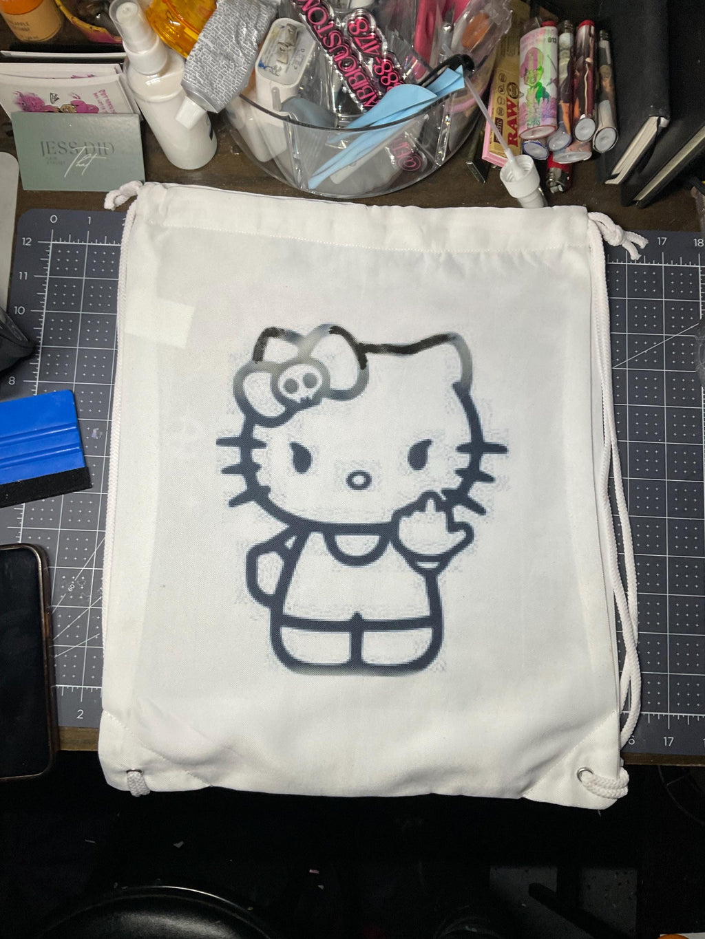custom photo/design draw string backpack