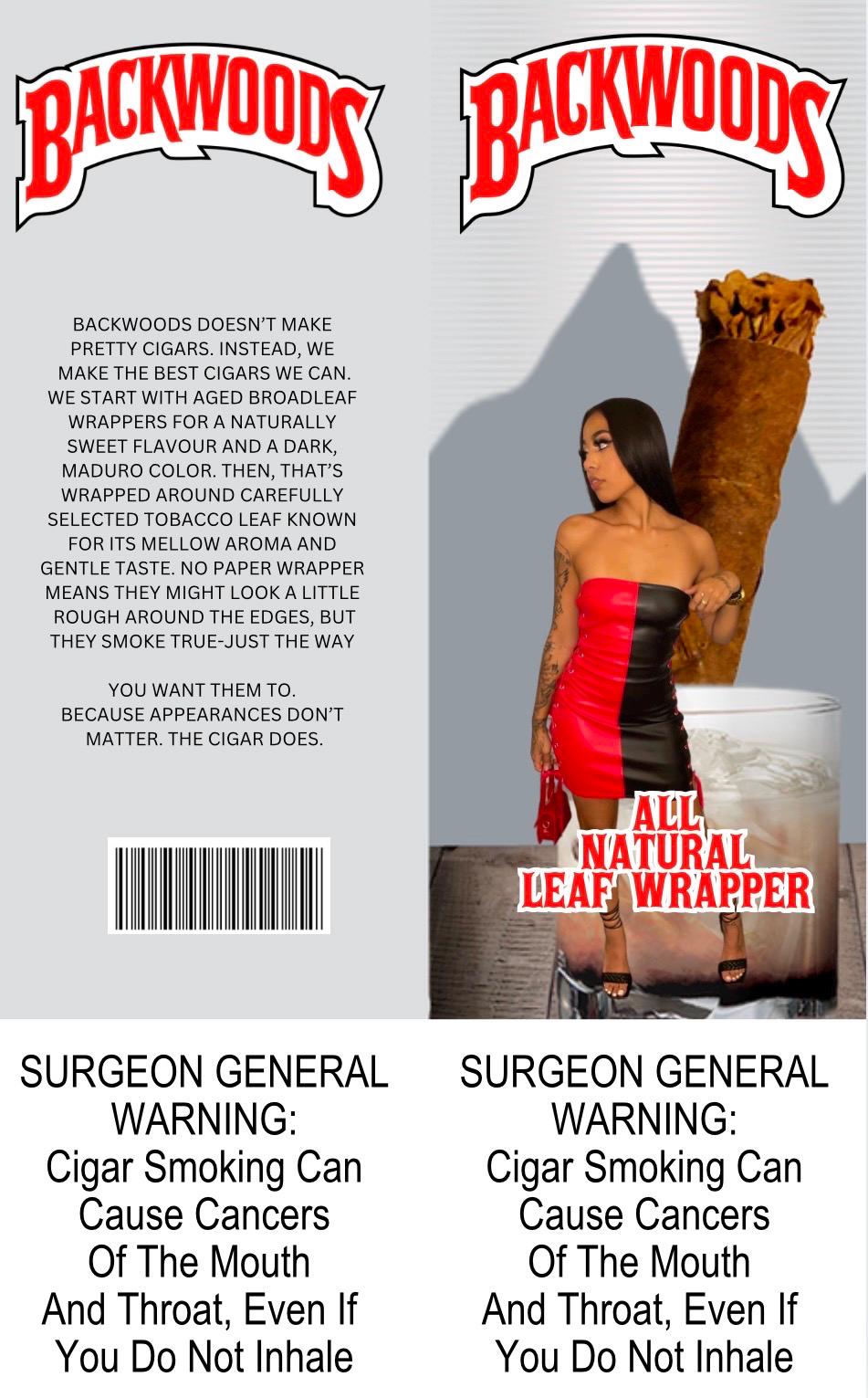 Customizable single backwood  wrapper  custom photo backwood wrapper TEMPLATE