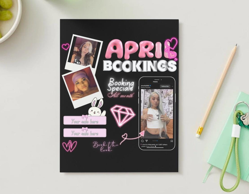 Editable April sale booking flyer April bookings open post