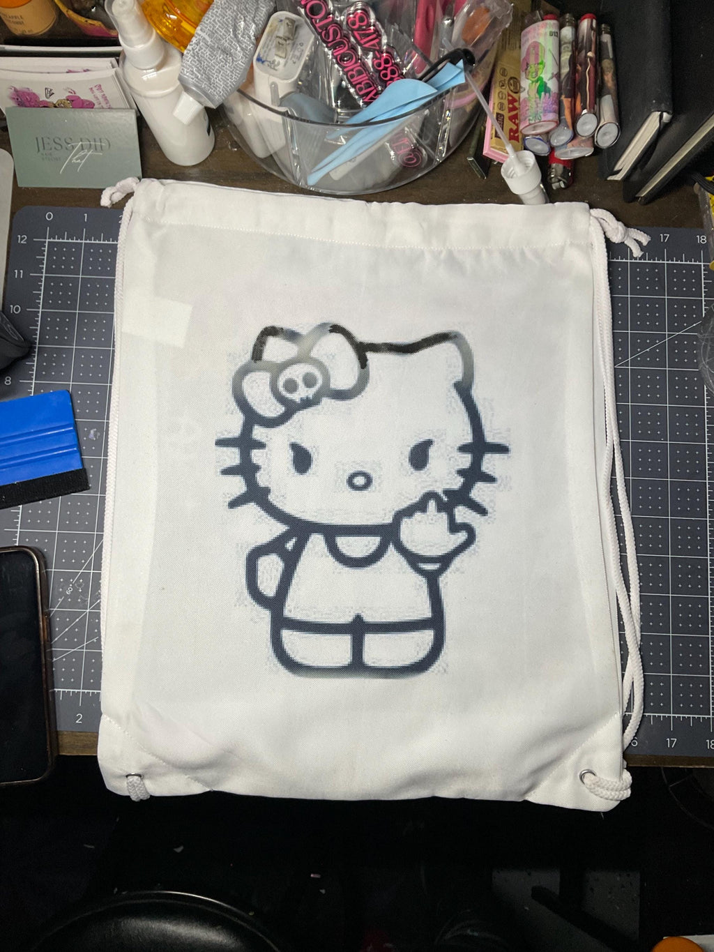 custom photo/design draw string backpack