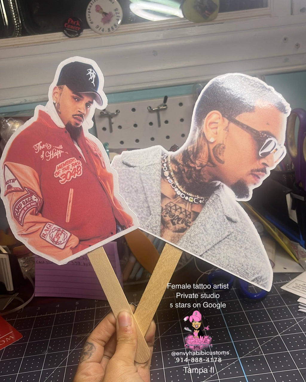 Chris brown custom  photo prop