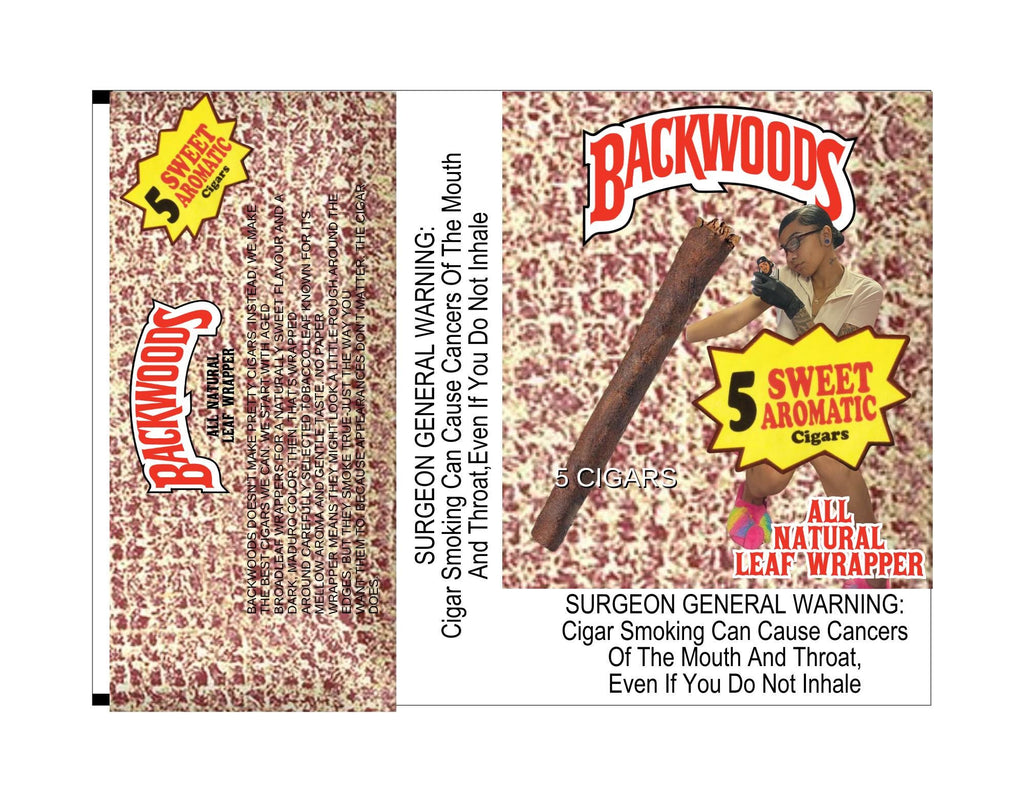 Customizable 5 pack Sweet Aromatic backwood wrapper custom photo  backwood wrapper TEMPLATE