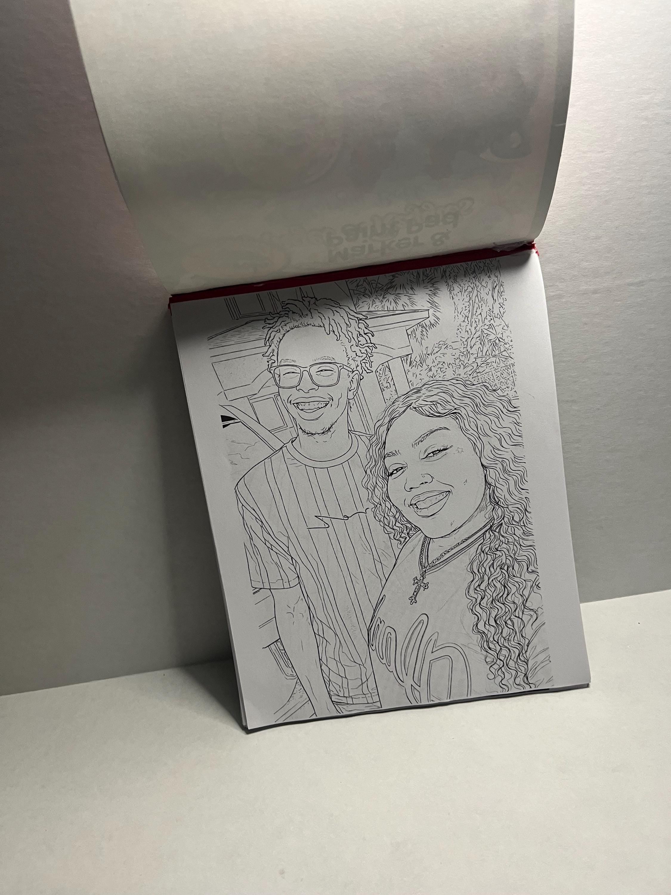 Custom photo coloring books