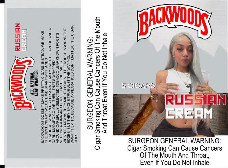 Customizable 5 pack Russian cream backwood wrapper custom photo  backwood wrapper TEMPLATE