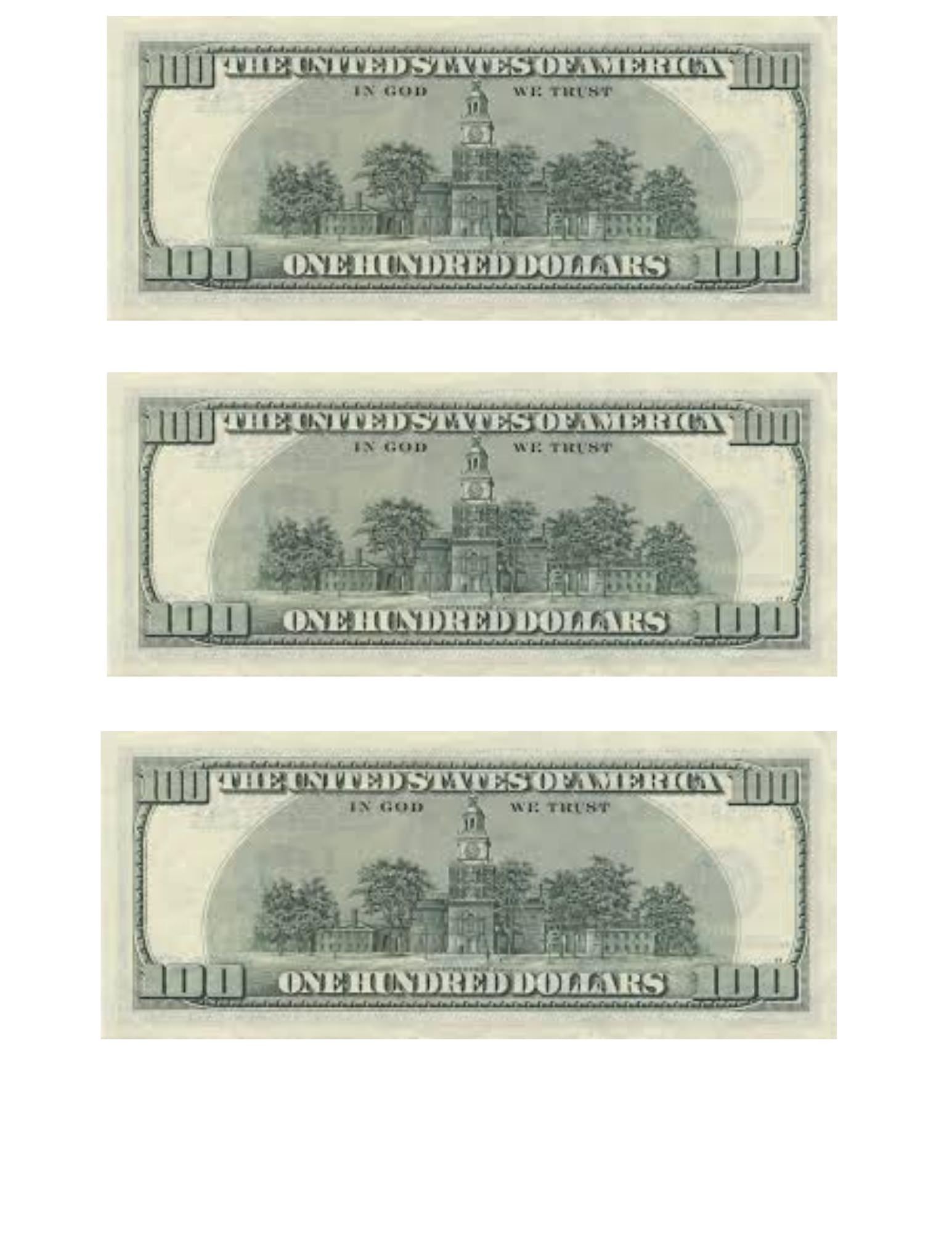 100 bill play money birthday money old 100 green bill