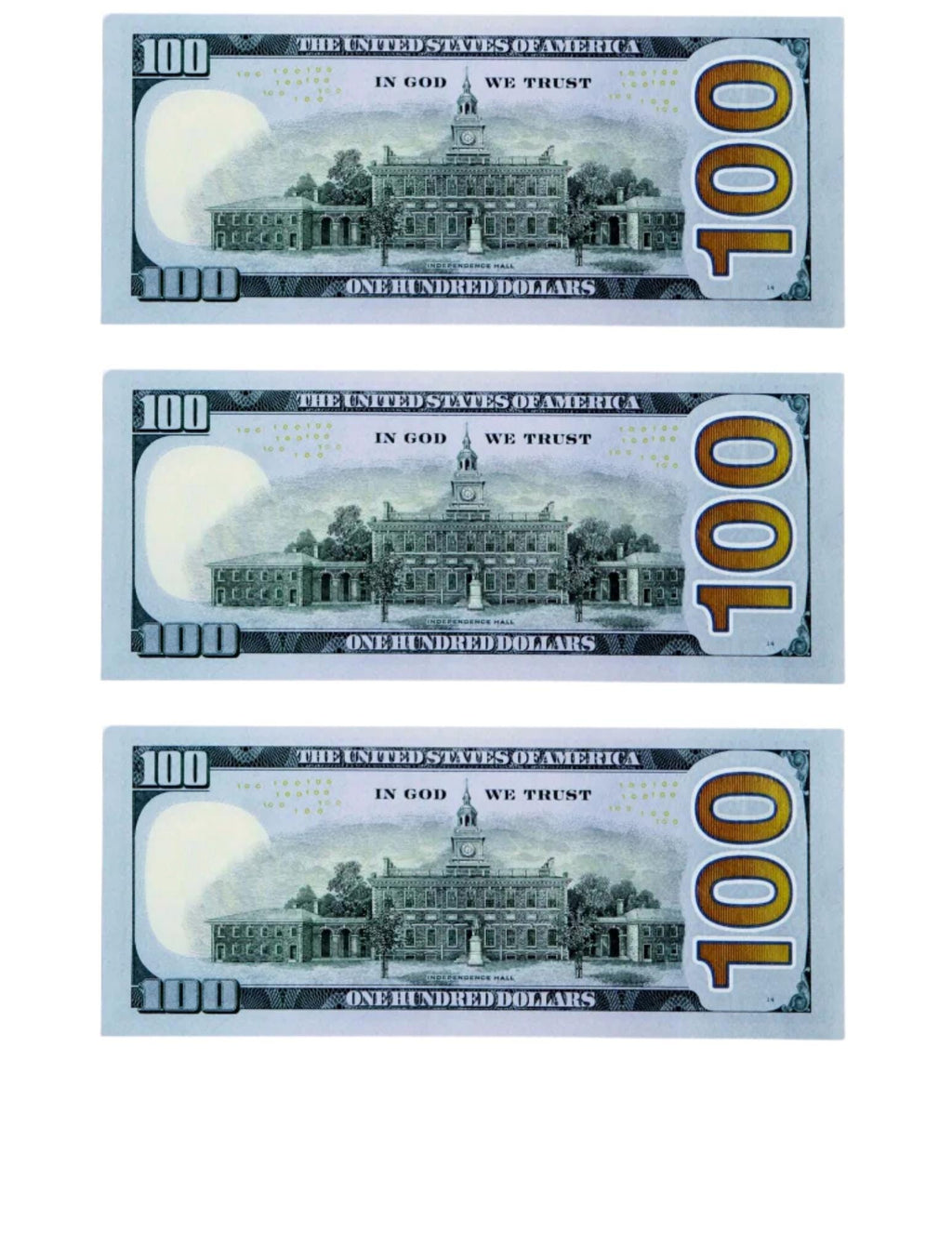 New 100 bill play money birthday money new blue  bill