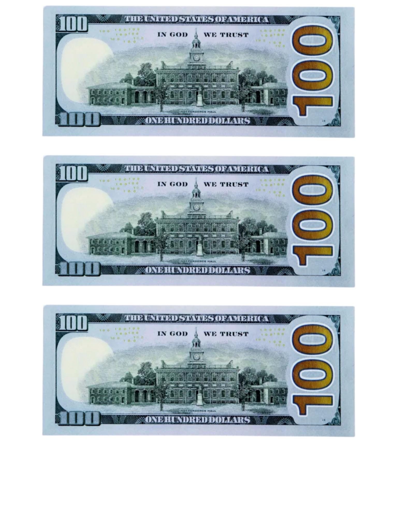 New 100 bill play money birthday money new blue  bill