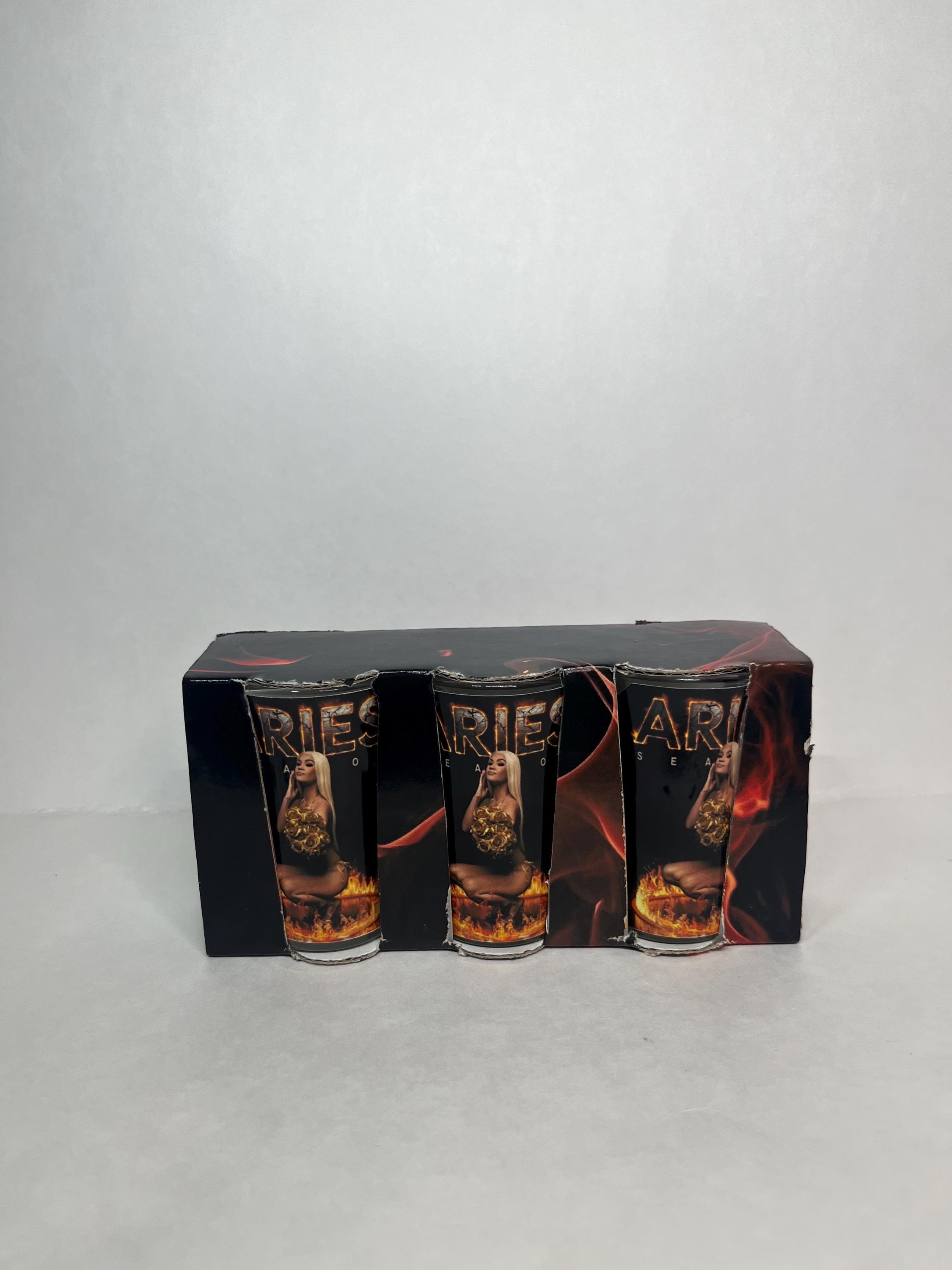set of 3 tall custom shot glasses