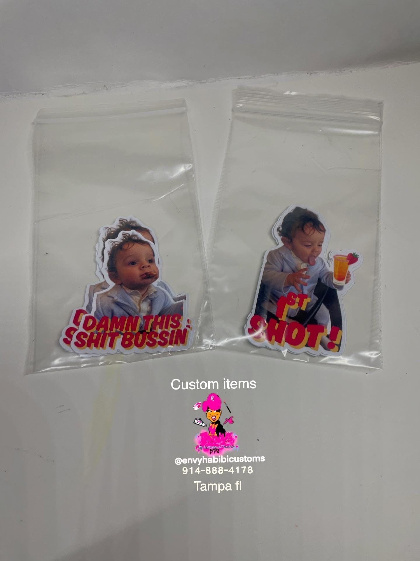 Turn your kid into a meme sticker custom photo die cut stickers