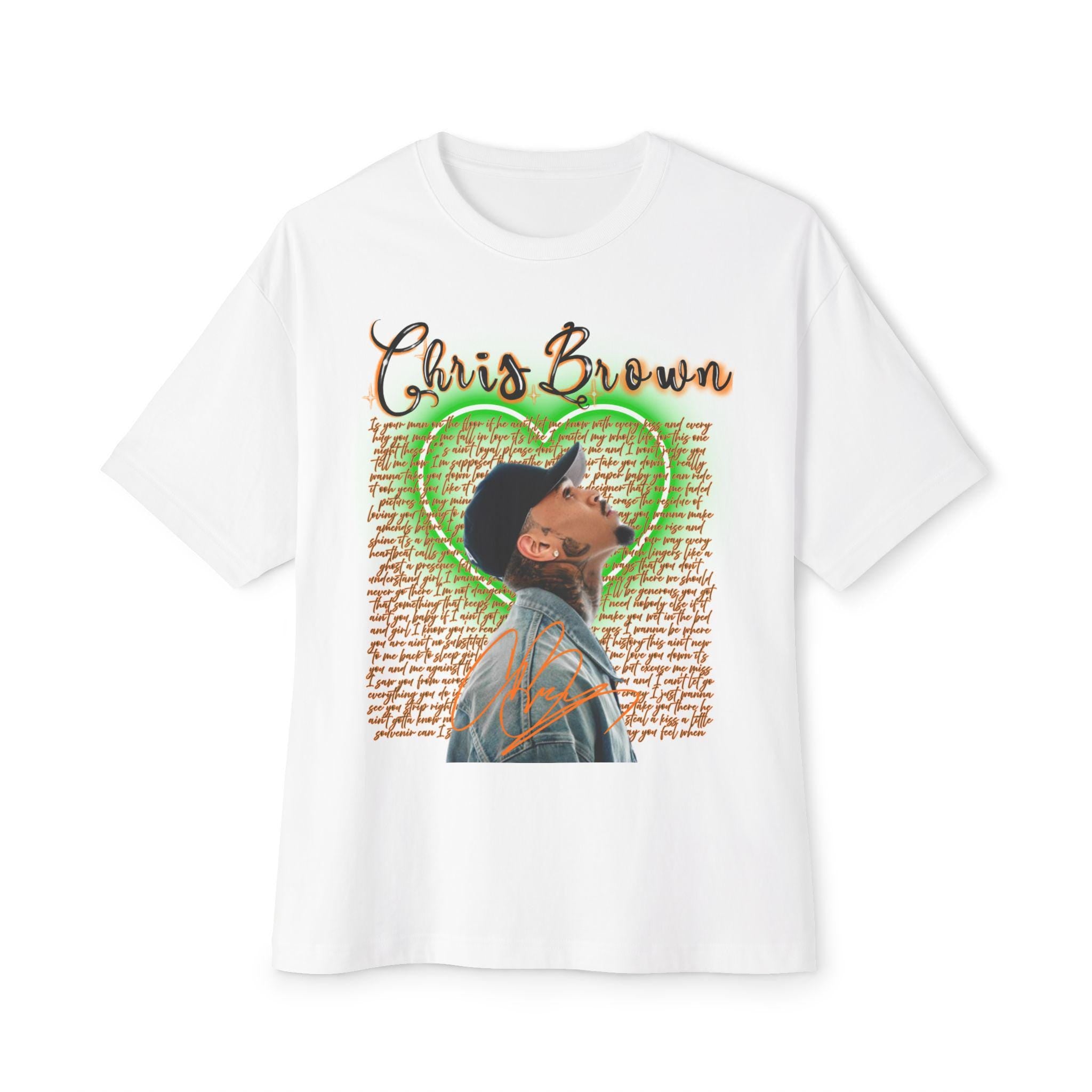 ChrisBreezy Unisex Tee, Oversized Box Tee, Music Fan Shirt, Hip Hop Graphic Tee, Rapper T-Shirt