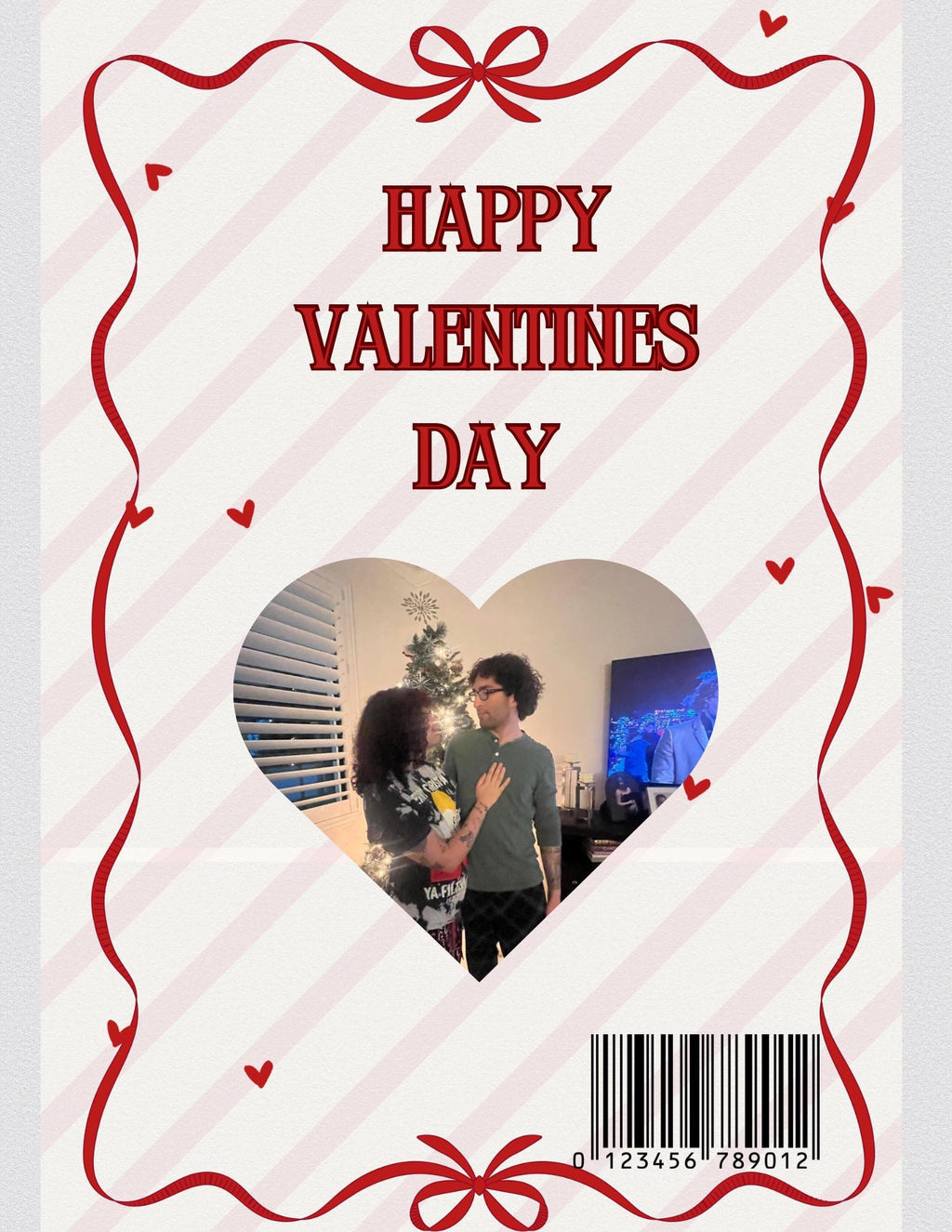 Customizable Jumbo Anime Valentines Day Card Berserk Themed Pink & Red Color Way TEMPLATE