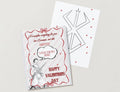 Customizable Jumbo Anime Valentines Day Card Berserk Themed Pink & Red Color Way TEMPLATE
