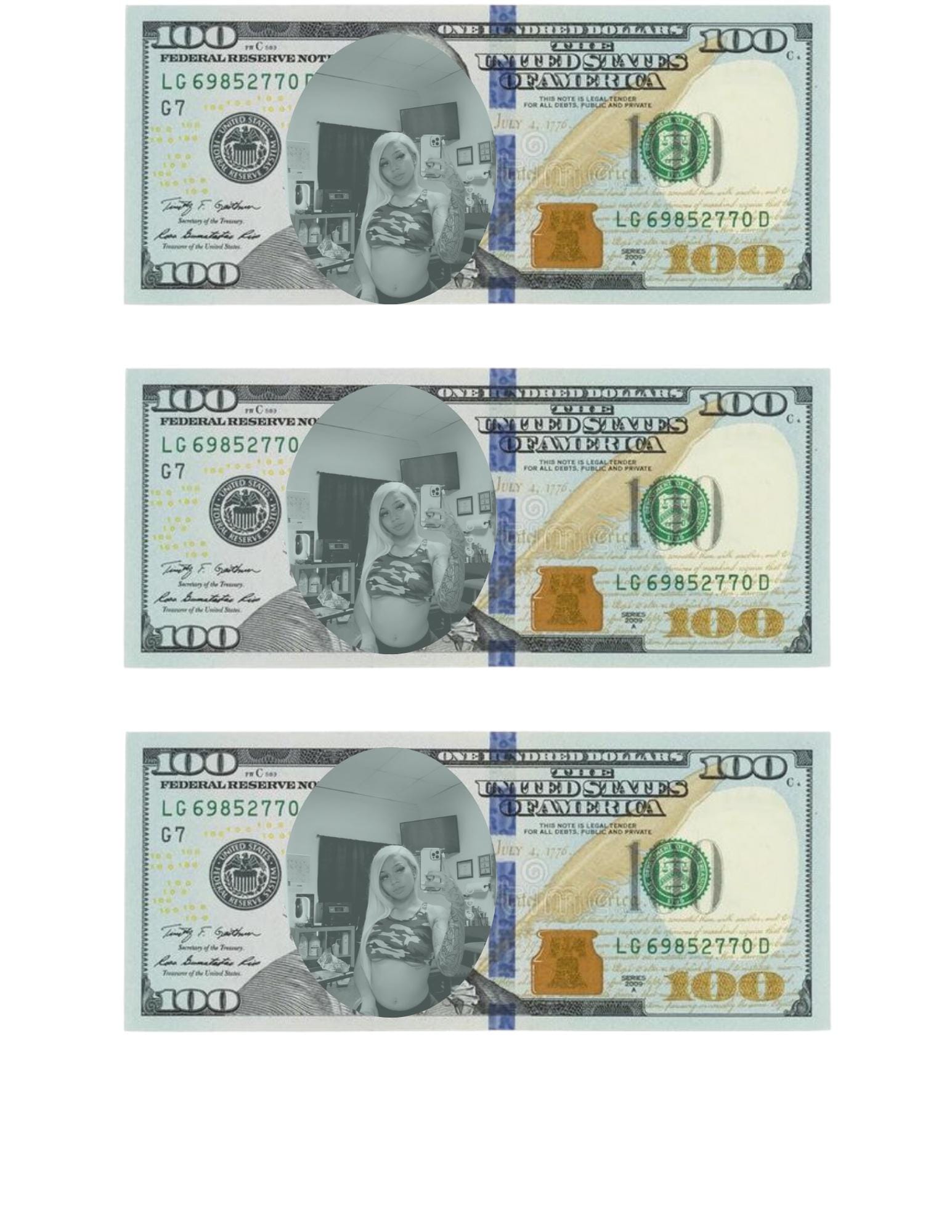 New 100 bill play money birthday money new blue  bill