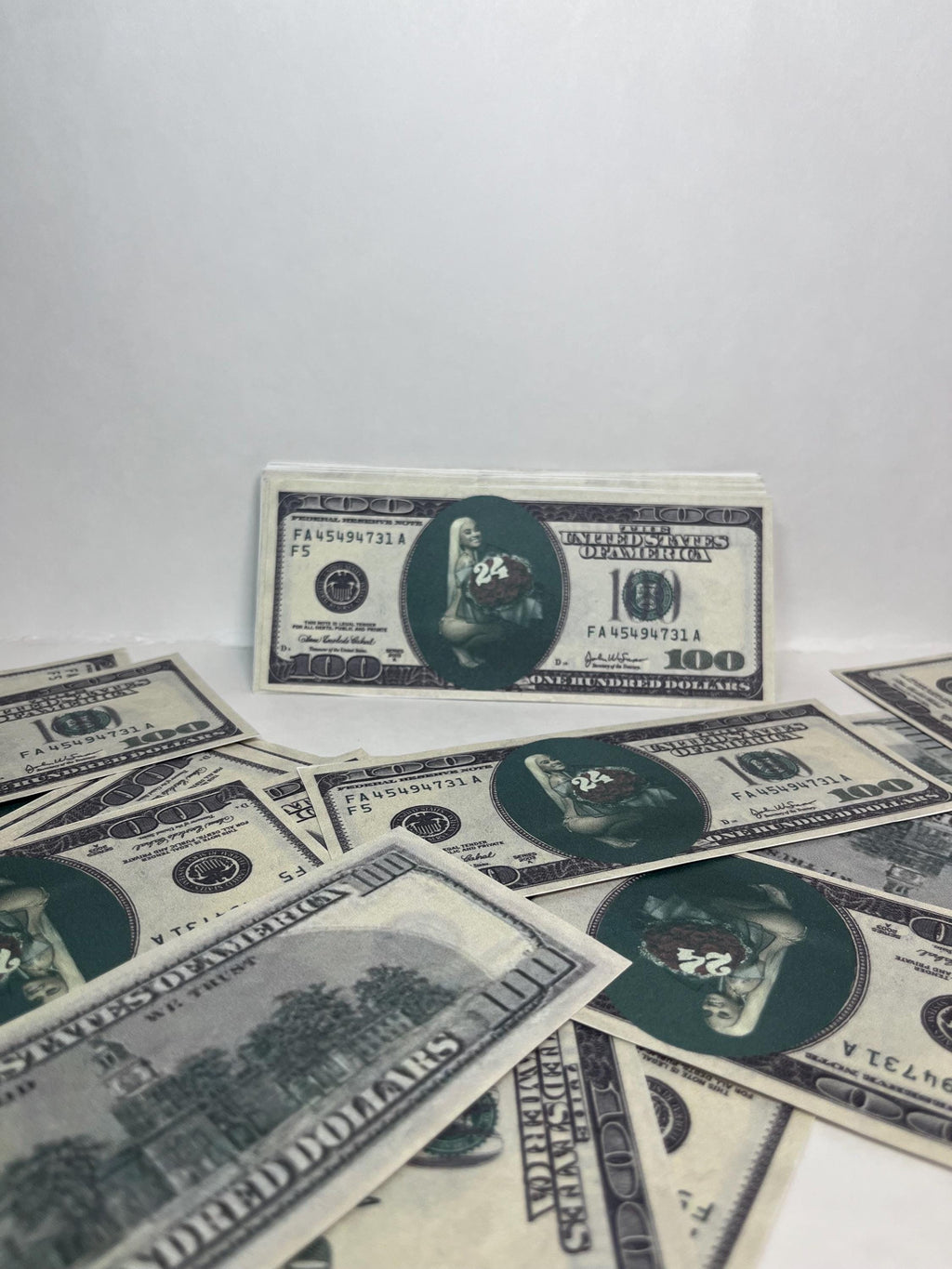 Play Money 100 Bill custom photo money prints