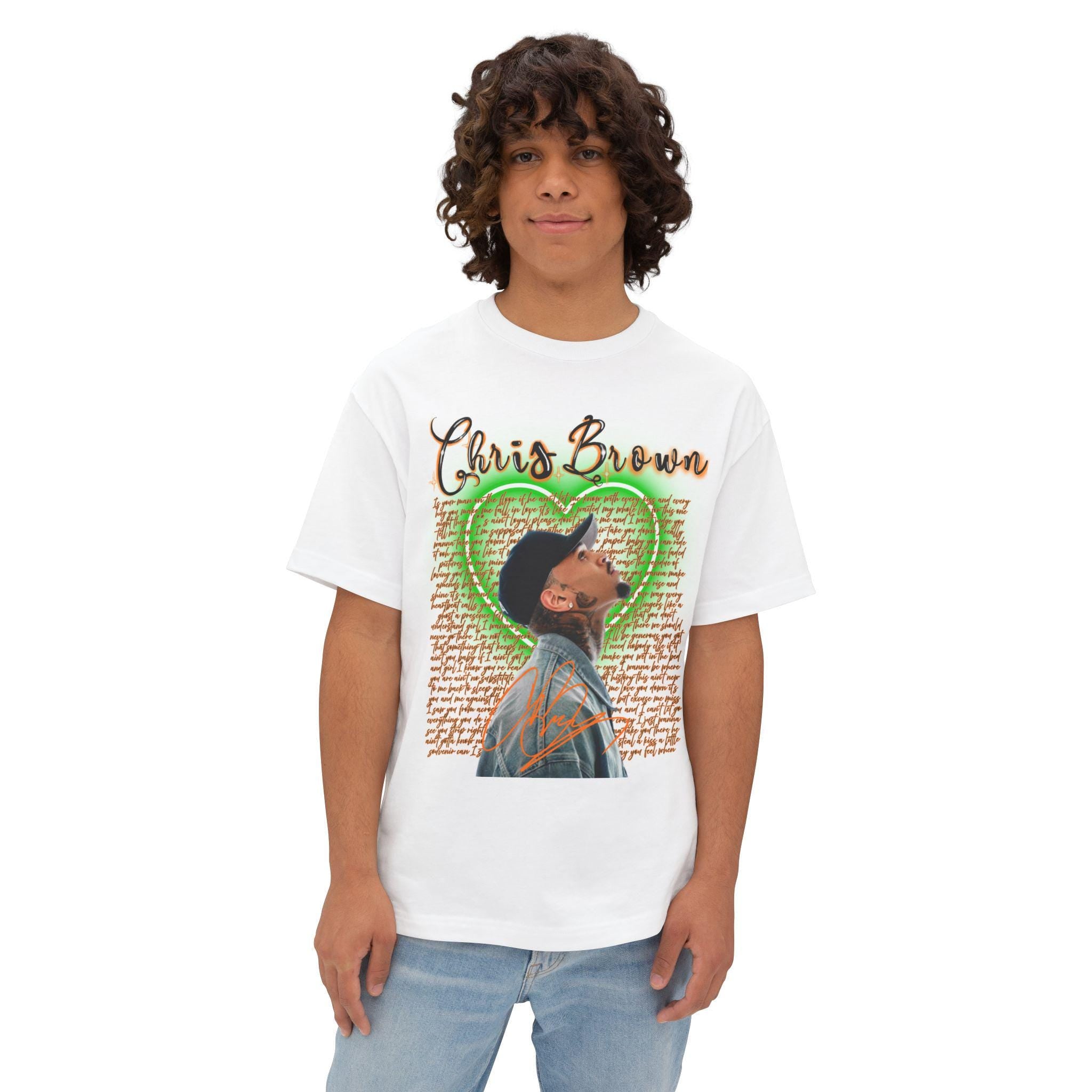 ChrisBreezy Unisex Tee, Oversized Box Tee, Music Fan Shirt, Hip Hop Graphic Tee, Rapper T-Shirt