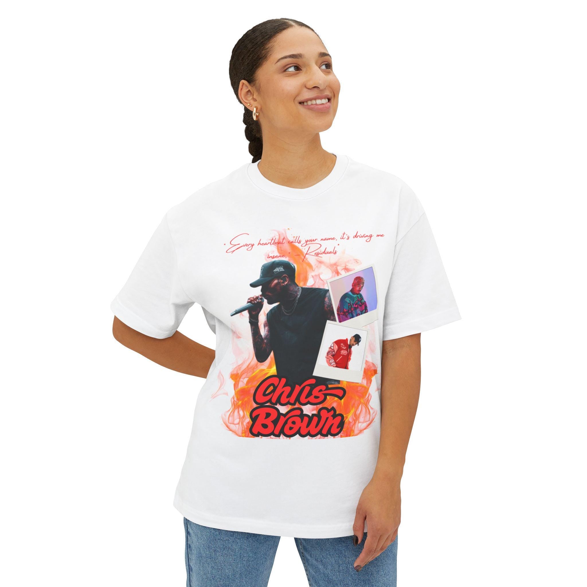 Chris Breezy Unisex Tee, Oversized Box Tee, Music Fan Shirt, Hip Hop Graphic Tee, Rapper T-Shirt