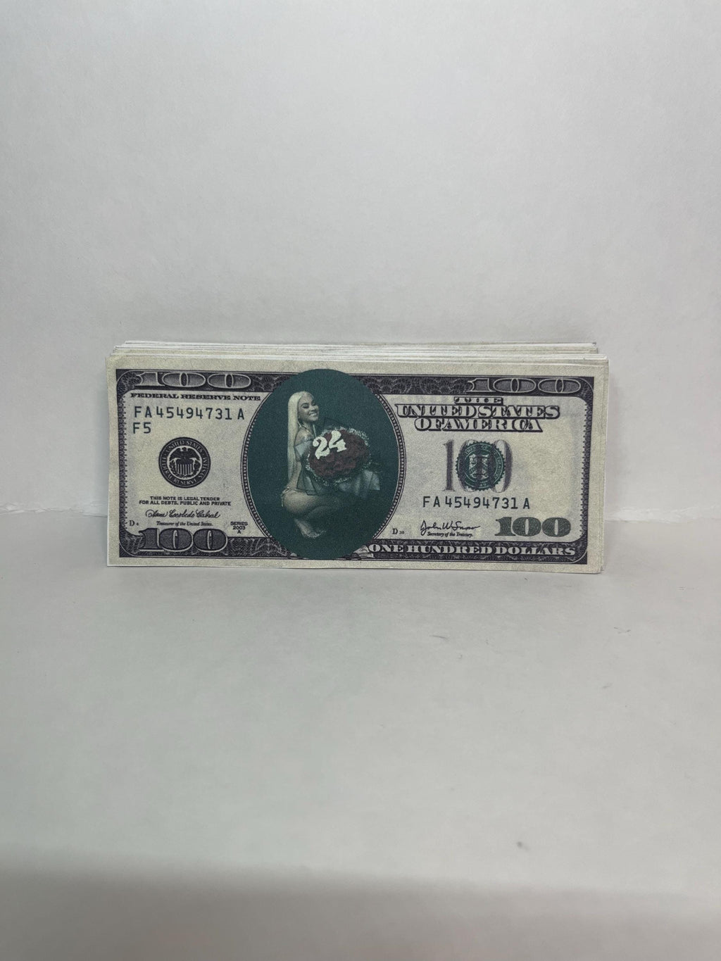 Play Money 100 Bill custom photo money prints