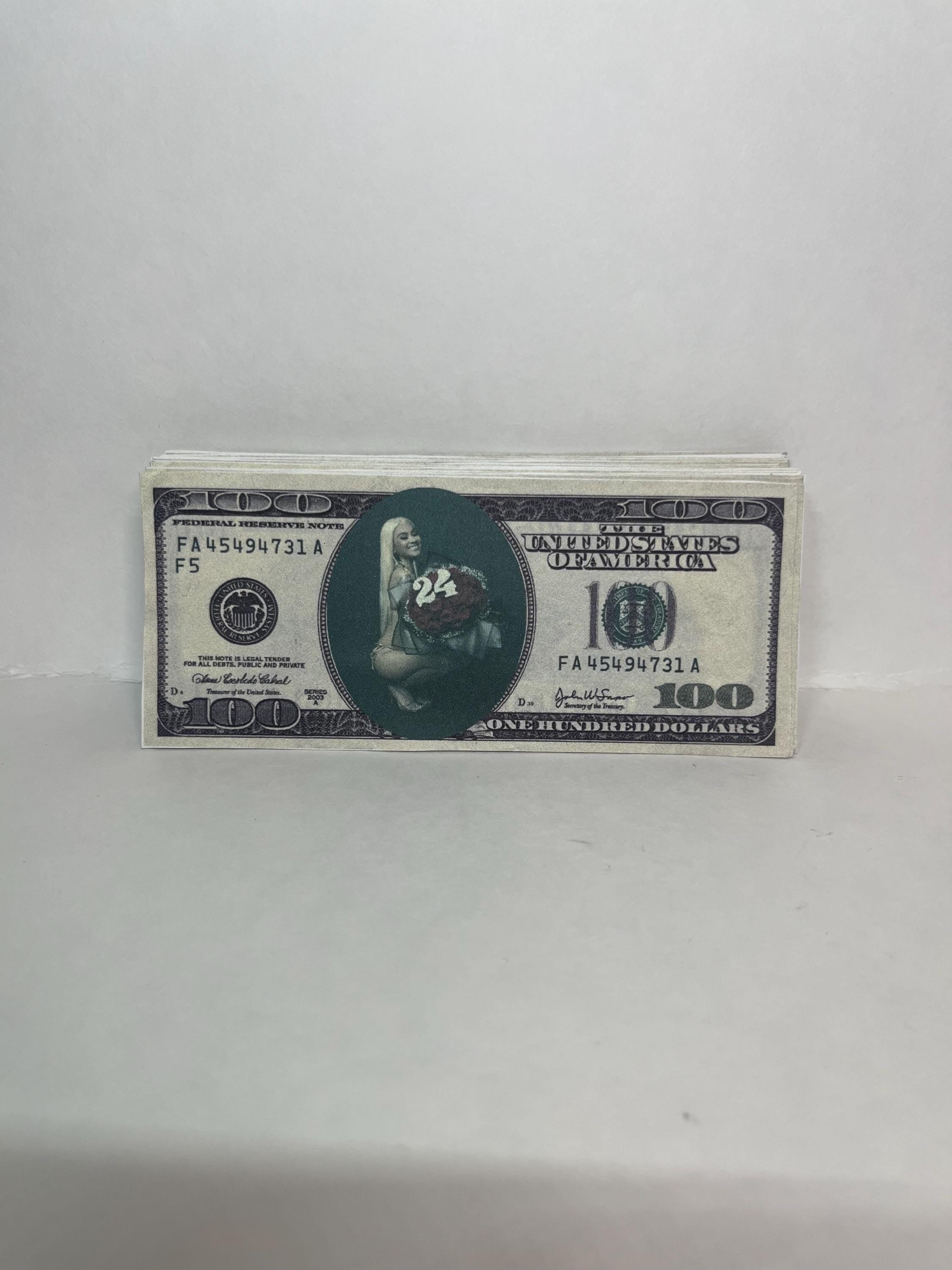 Play Money 100 Bill custom photo money prints
