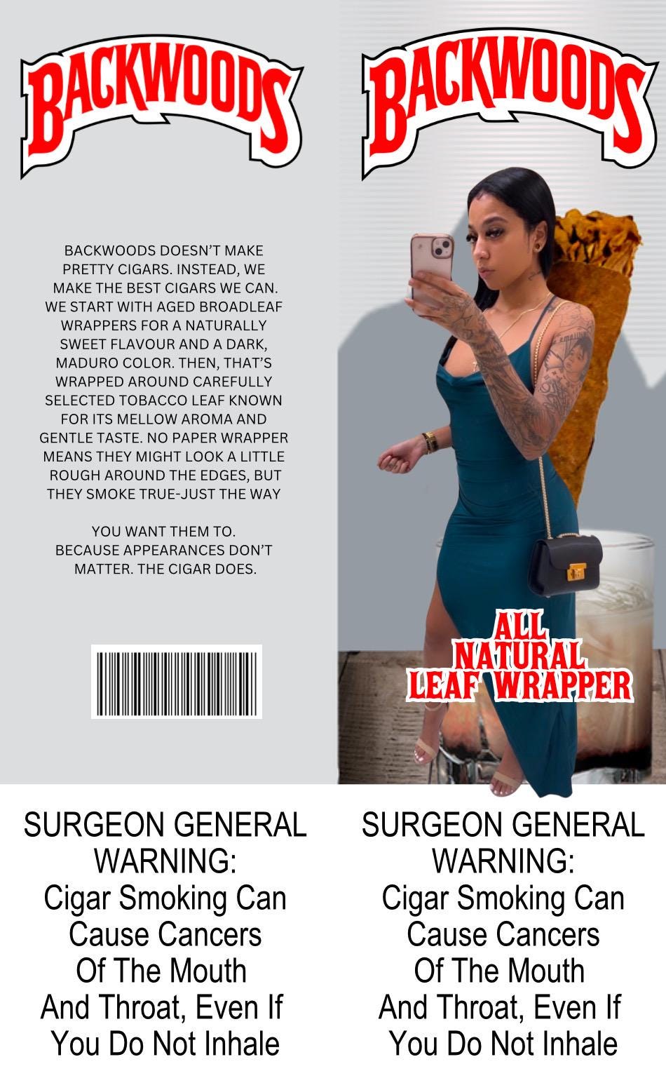 Customizable single backwood  wrapper  custom photo backwood wrapper TEMPLATE