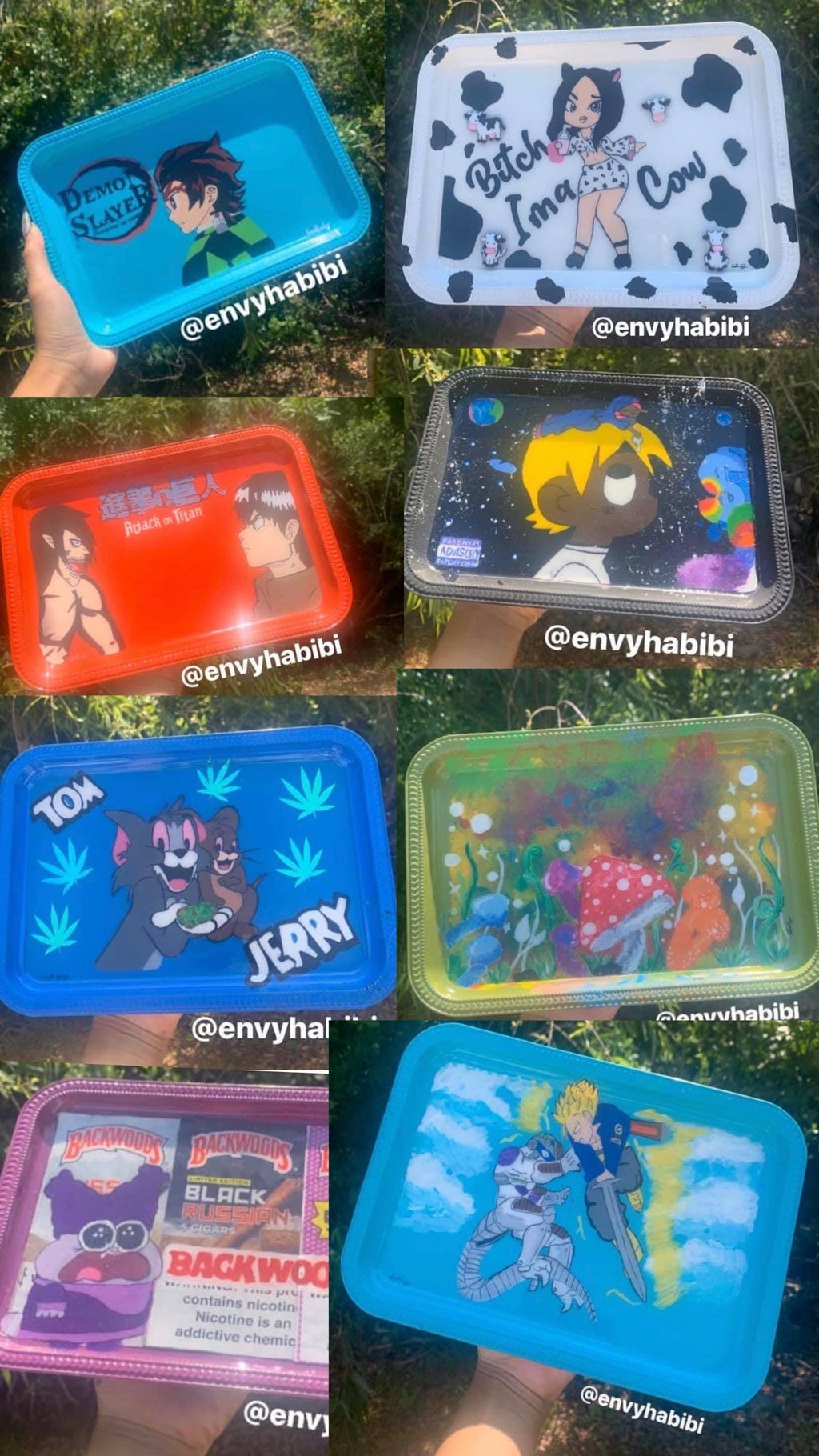 custom rolling trays custom image hand painted rolling tray