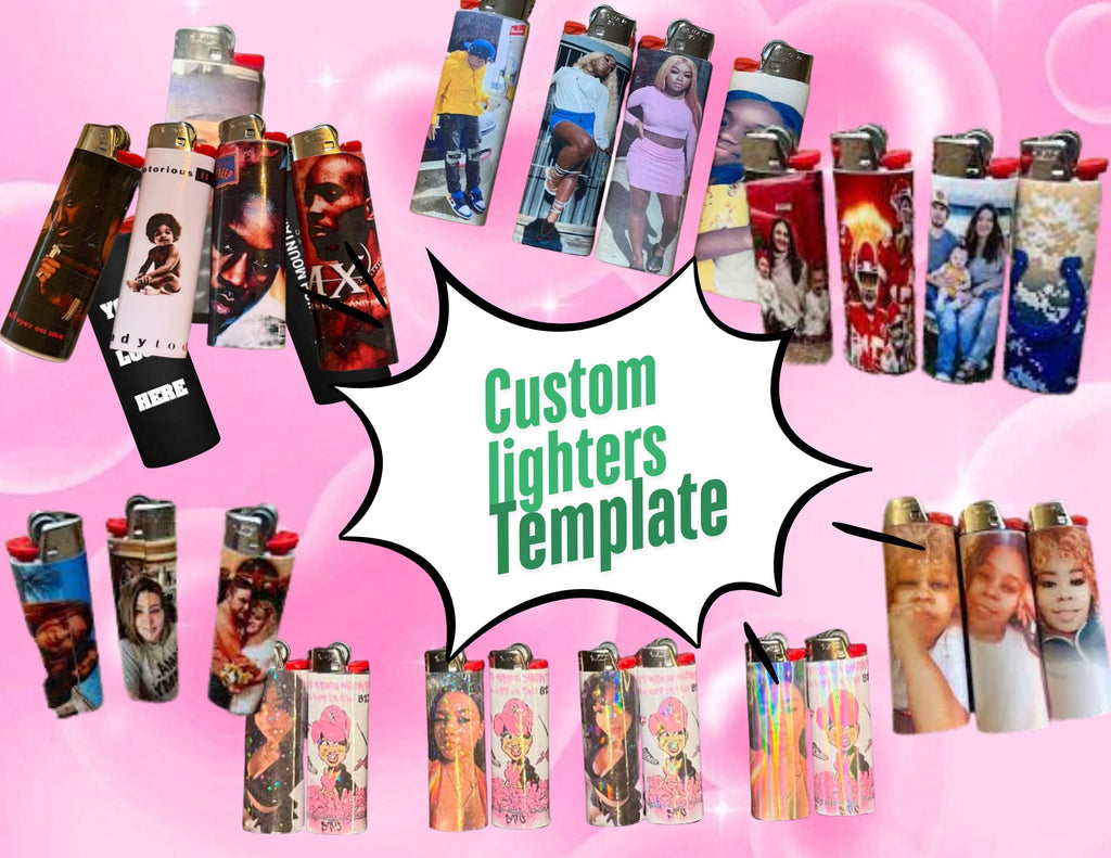 Customizable custom photo lighter TEMPLATE