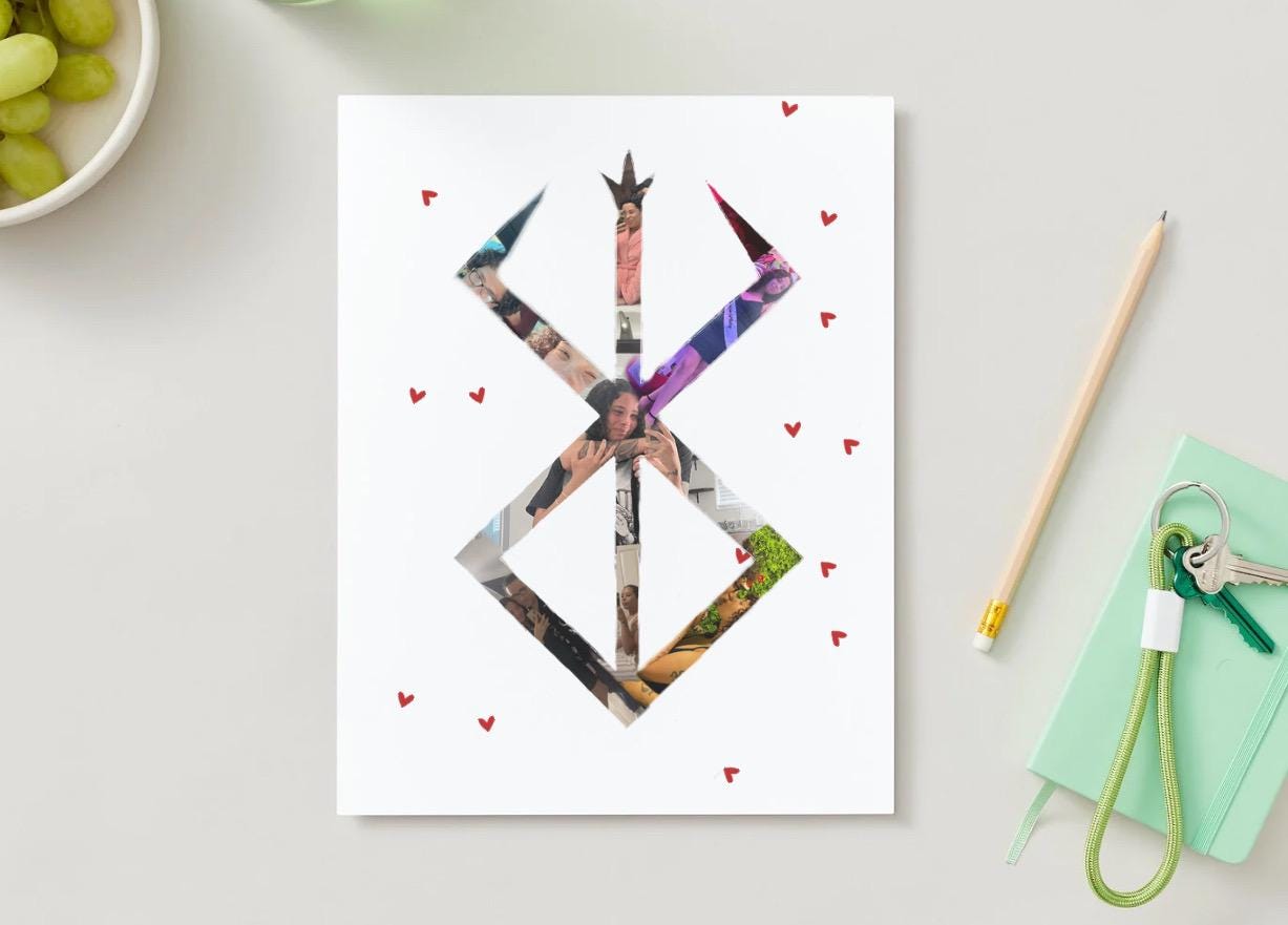 Customizable Jumbo Anime Valentines Day Card Berserk Themed Pink & Red Color Way TEMPLATE